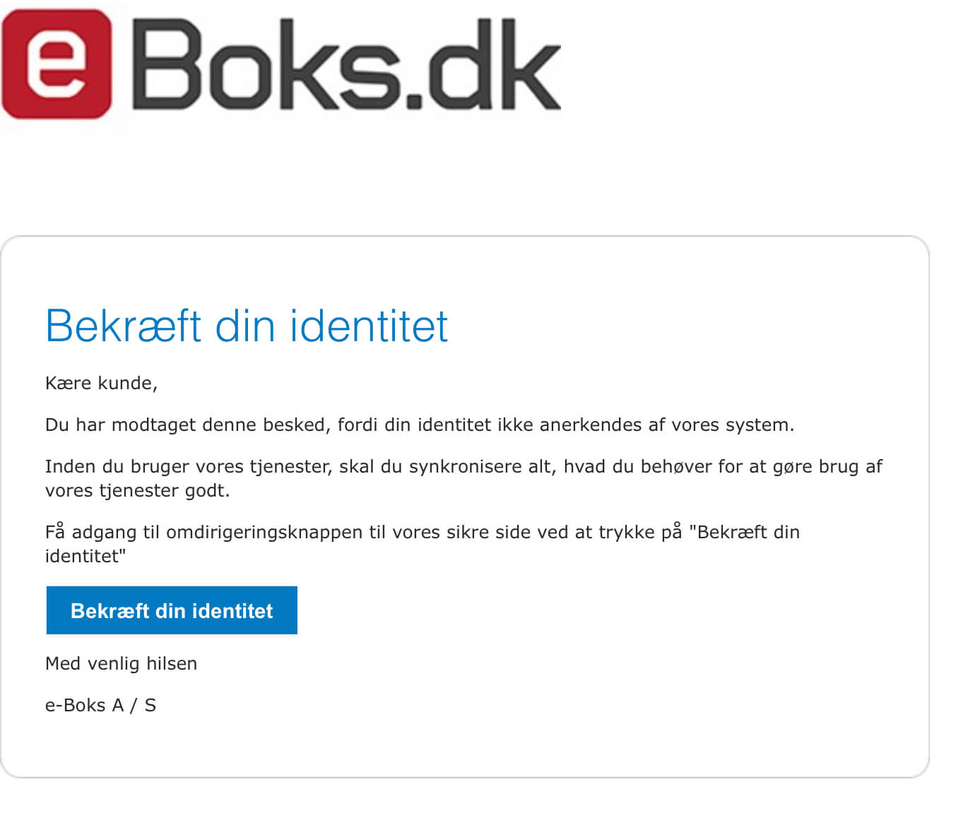 Falske e-Boks Mails